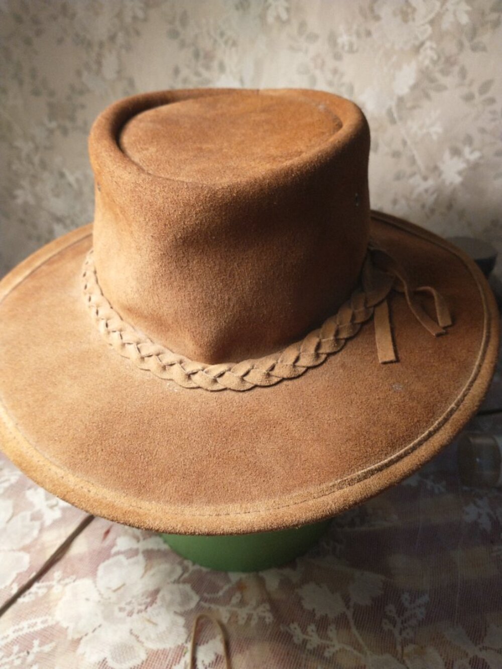 Great Australian Hat Co rough brown suede outback hat unisex made in Australia